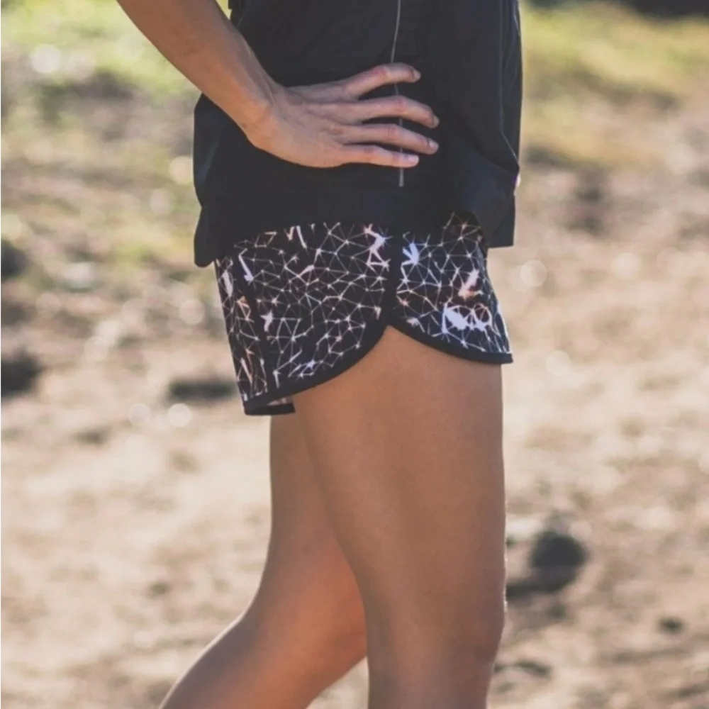 Lululemon Star Crushed Black shorts lined athletic Size 6 Inseam 4 EUC - Picture 6 of 8